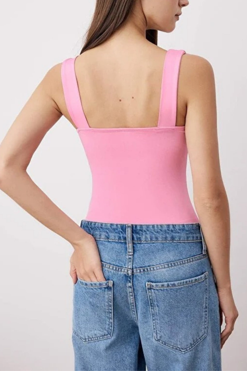 Square Neck Knit Bodysuit
