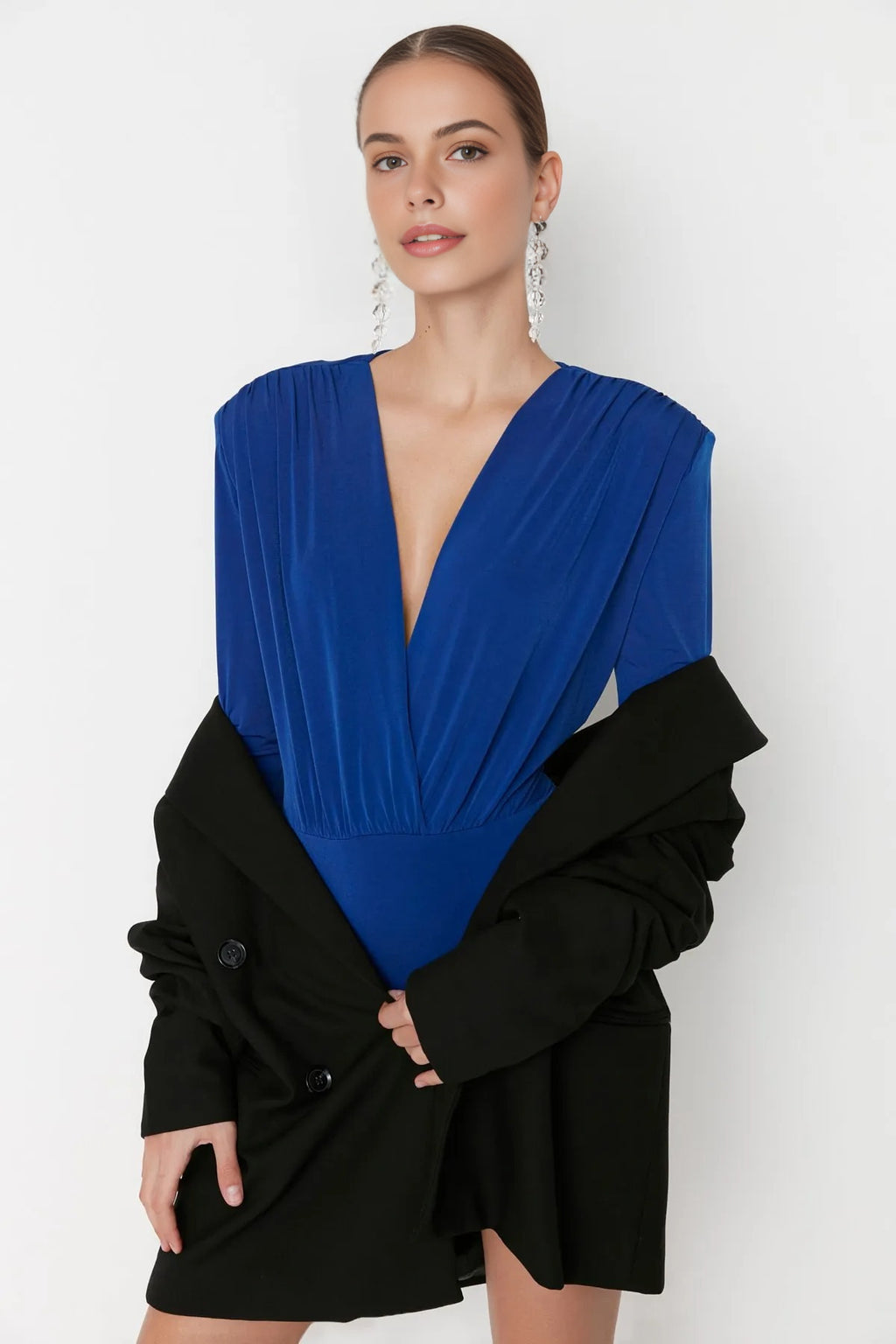 Double-Breasted Knit Bodysuit