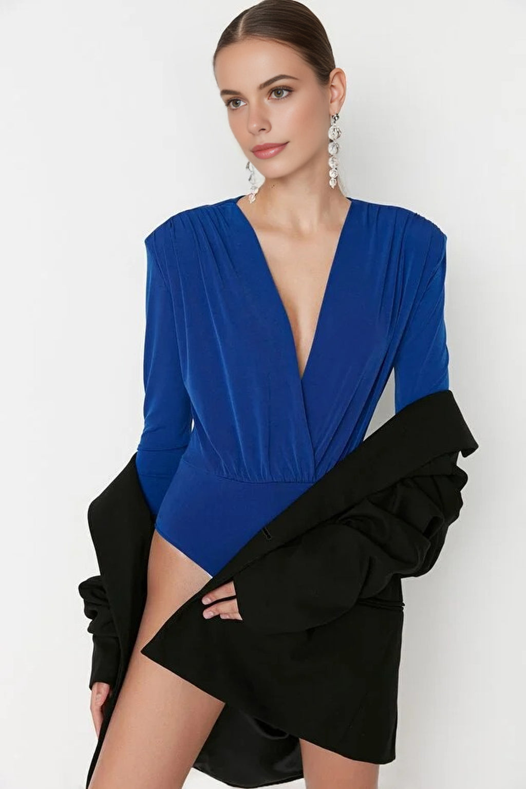 Double-Breasted Knit Bodysuit