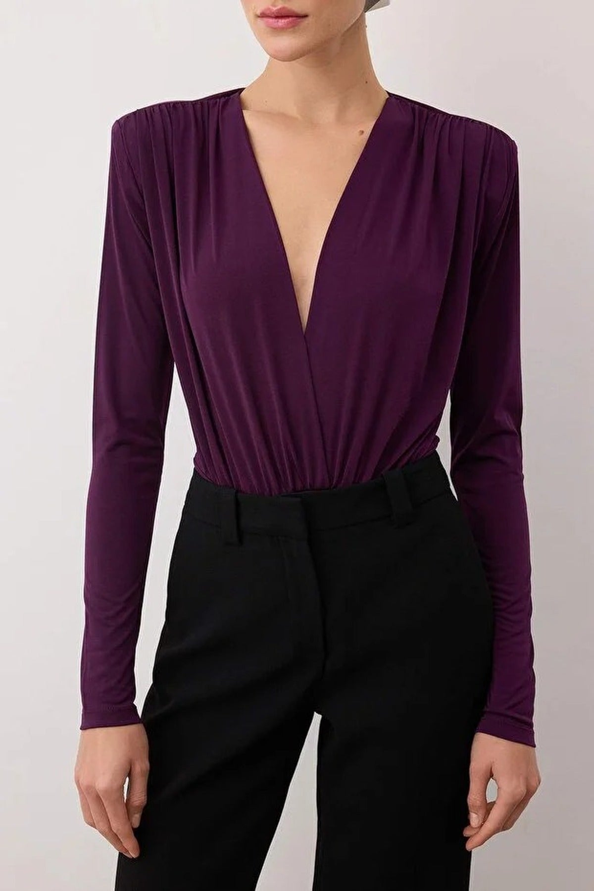 Double-Breasted Knit Bodysuit