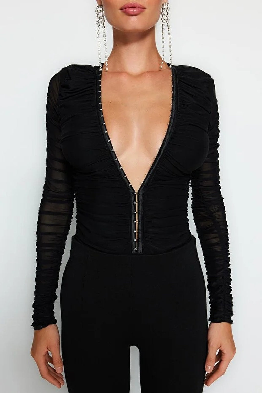 Knit Bodysuit with Hooks