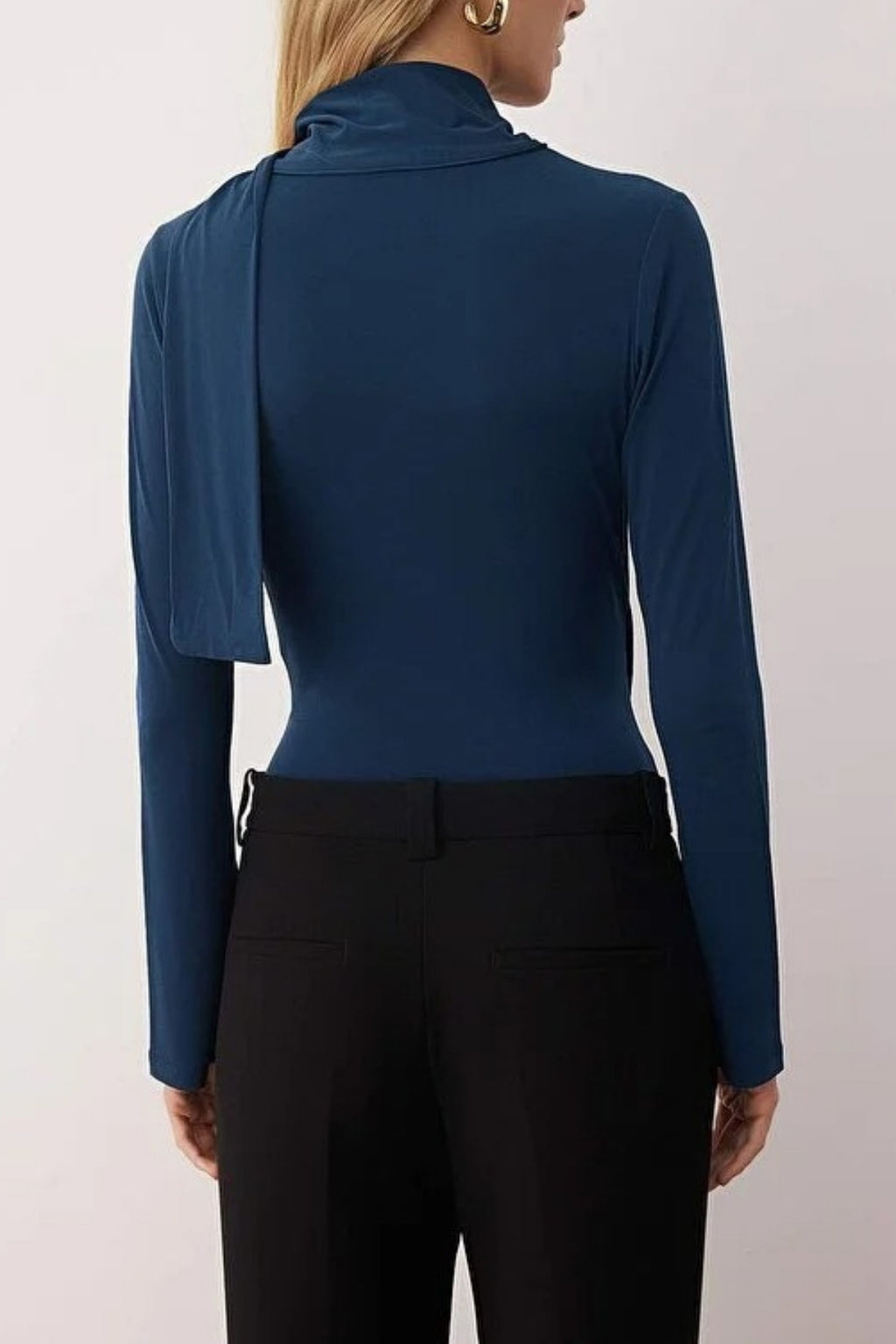 Knit Bodysuit with Shawl Detail