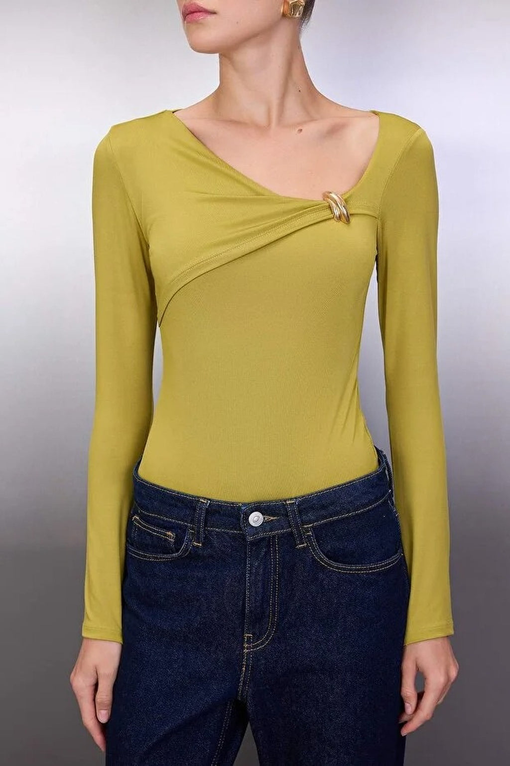 Knit Bodysuit with Accessory Detail