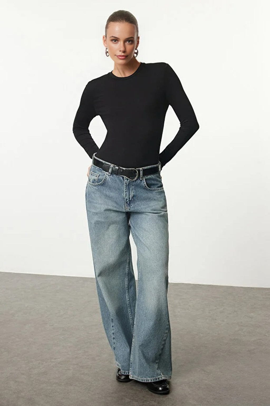 Crew Neck Knit Bodysuit