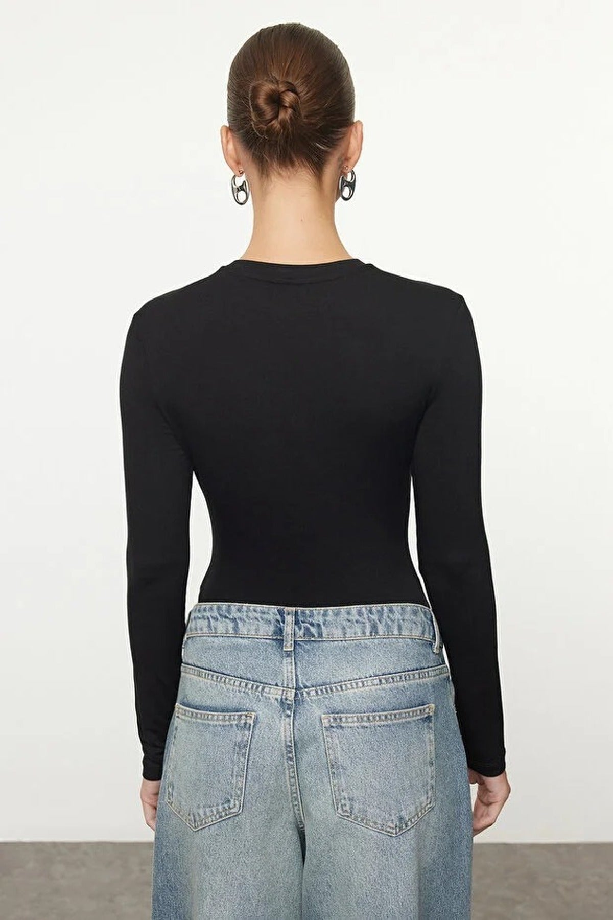 Crew Neck Knit Bodysuit