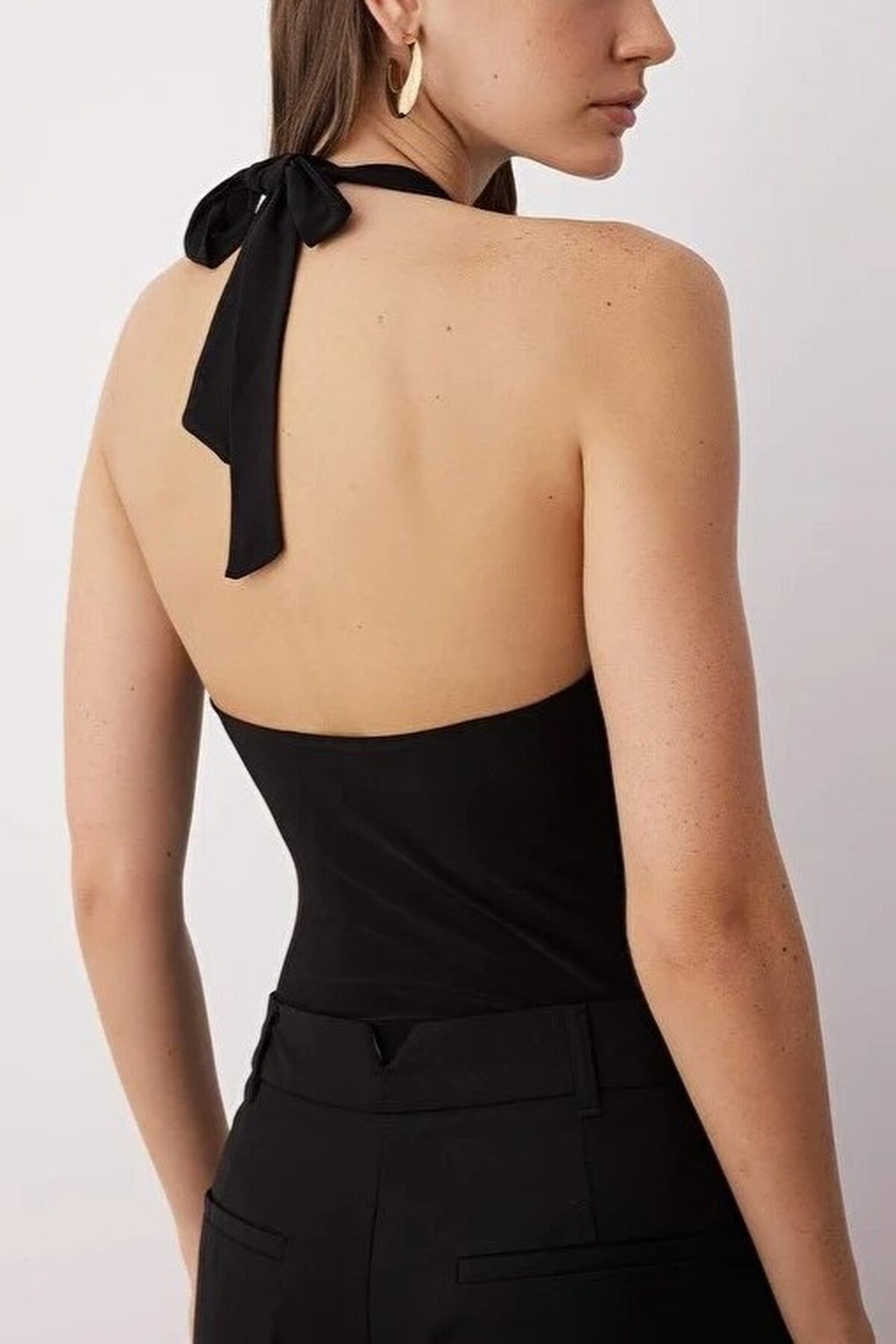 V-Neck Sleeveless Knit Bodysuit