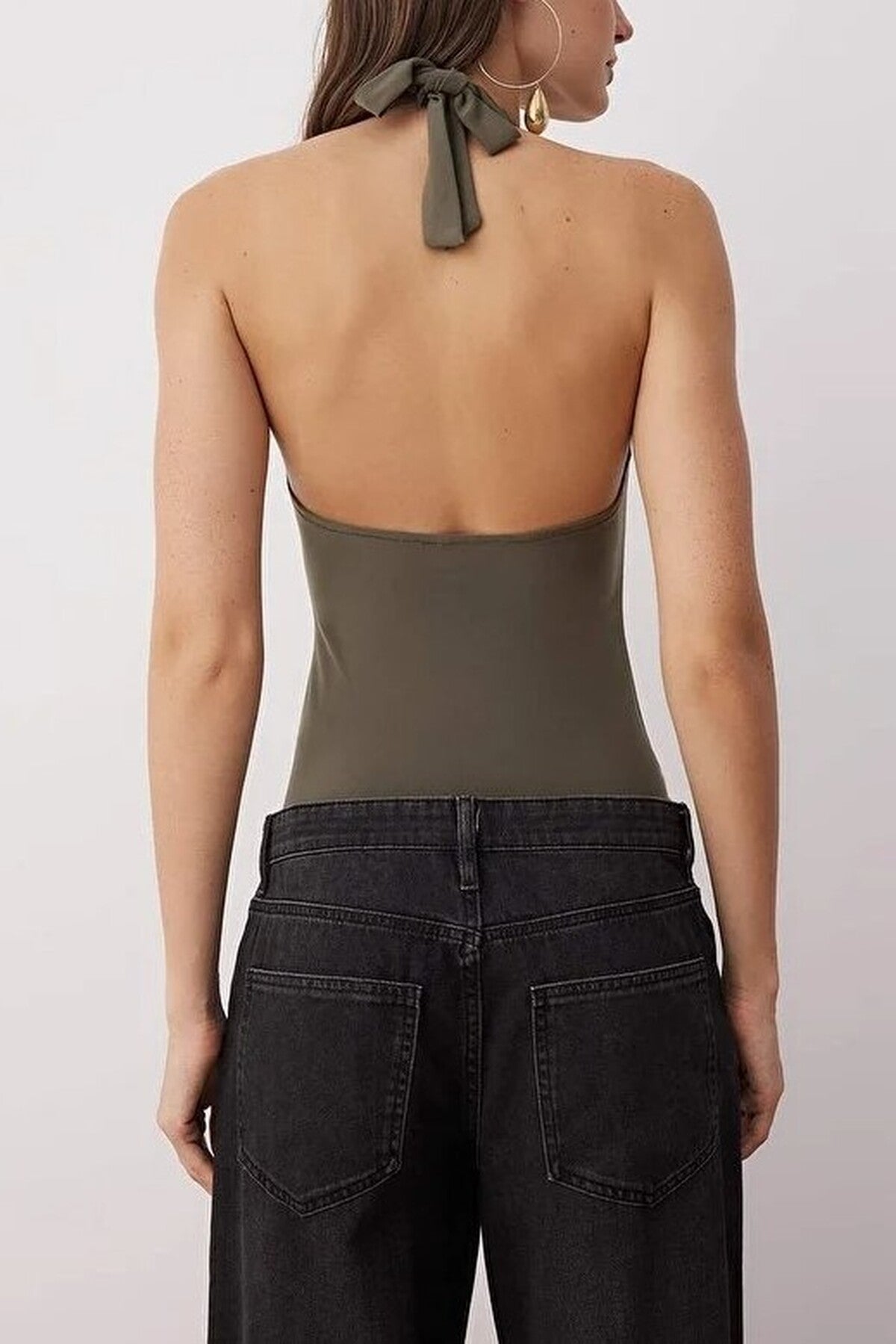 V-Neck Sleeveless Knit Bodysuit