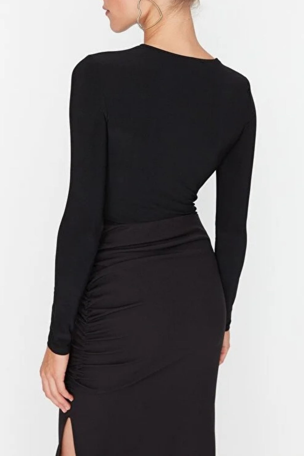 Cut Out Detailed Knit  Bodysuit