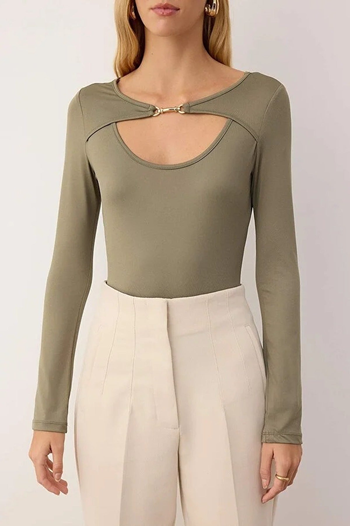 Knit Bodysuit with Accessory Detail