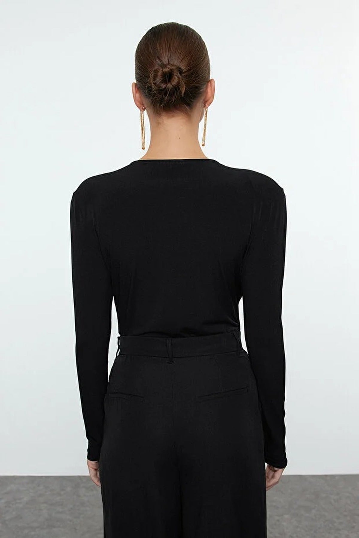 Knit Bodysuit with Applique Flower Details