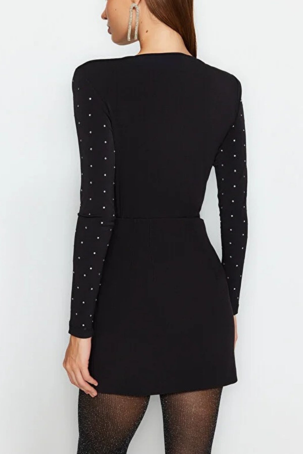 Padded Knit Bodysuit with Stone Detail