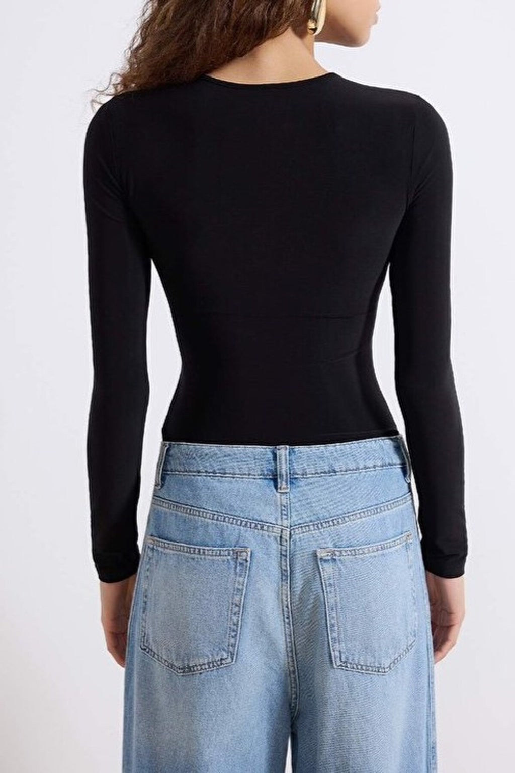 Accessory Detailed Ruched Party Bodysuit