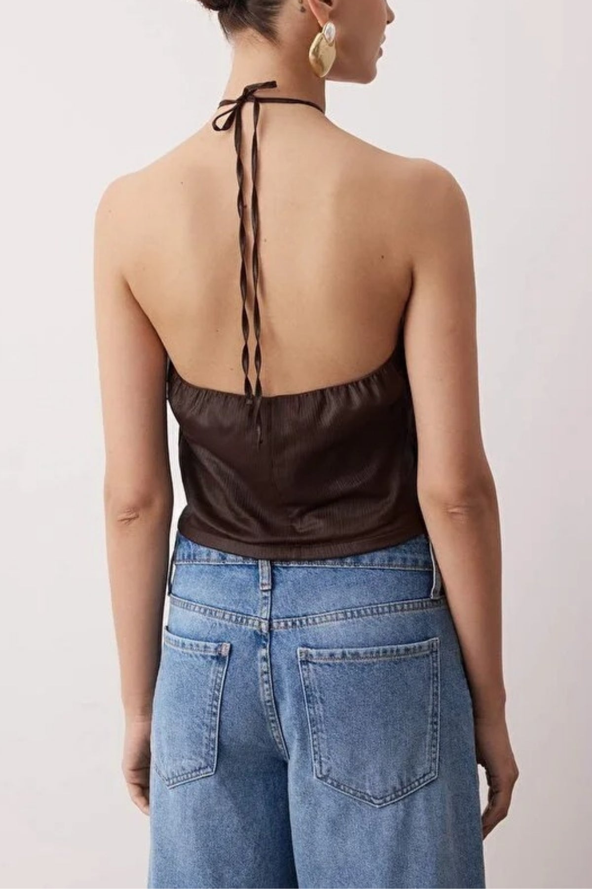 Flounce Bustier with Rose Detail