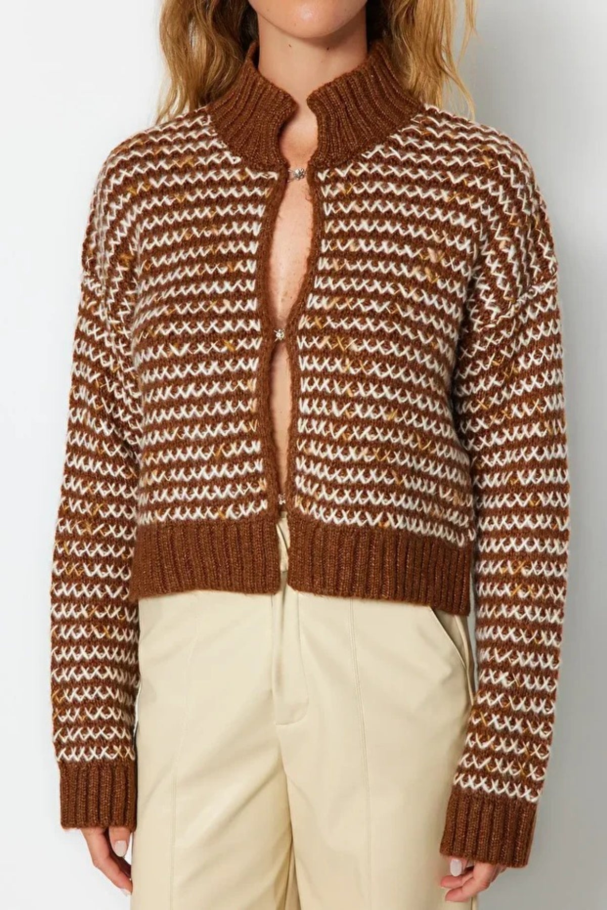 Soft Textured Gradient Knit Cardigan