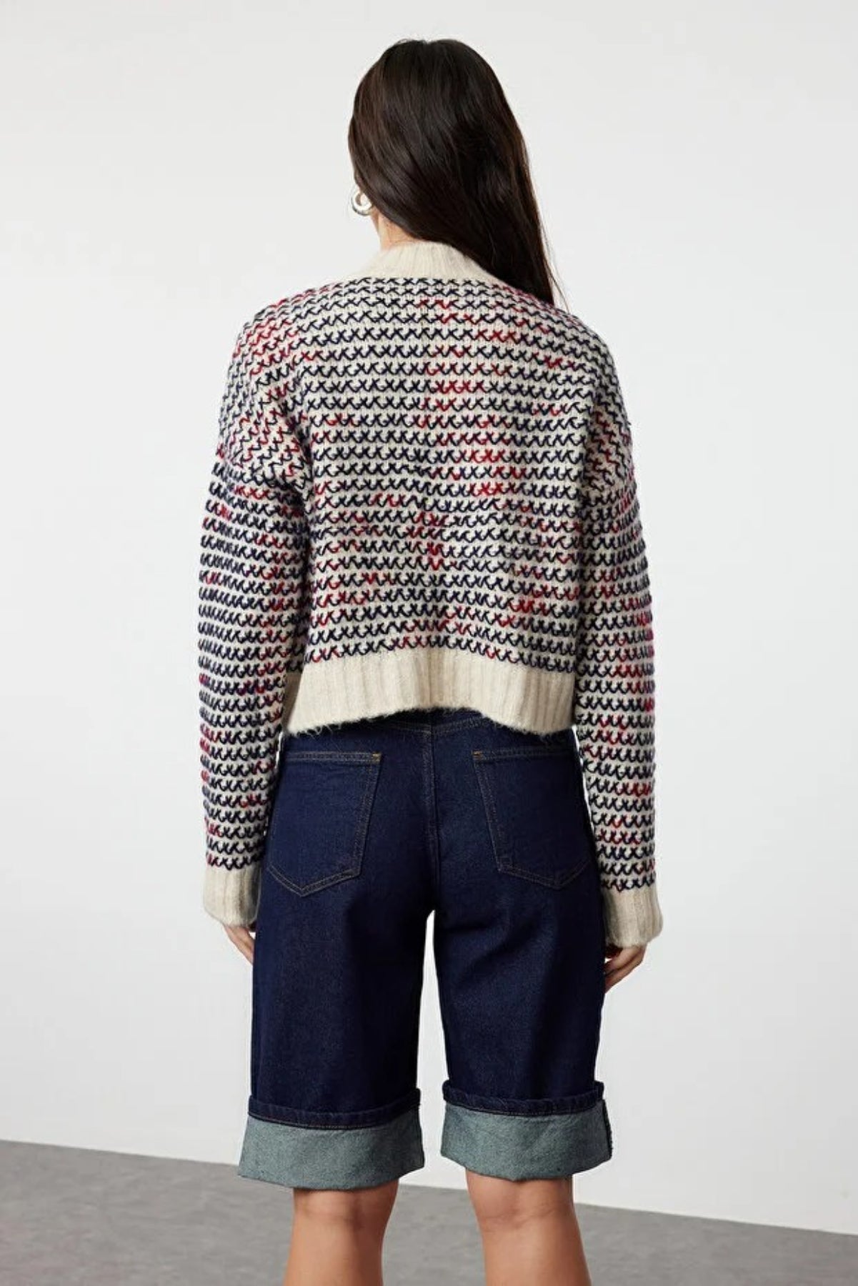 Soft Textured Gradient Knit Cardigan