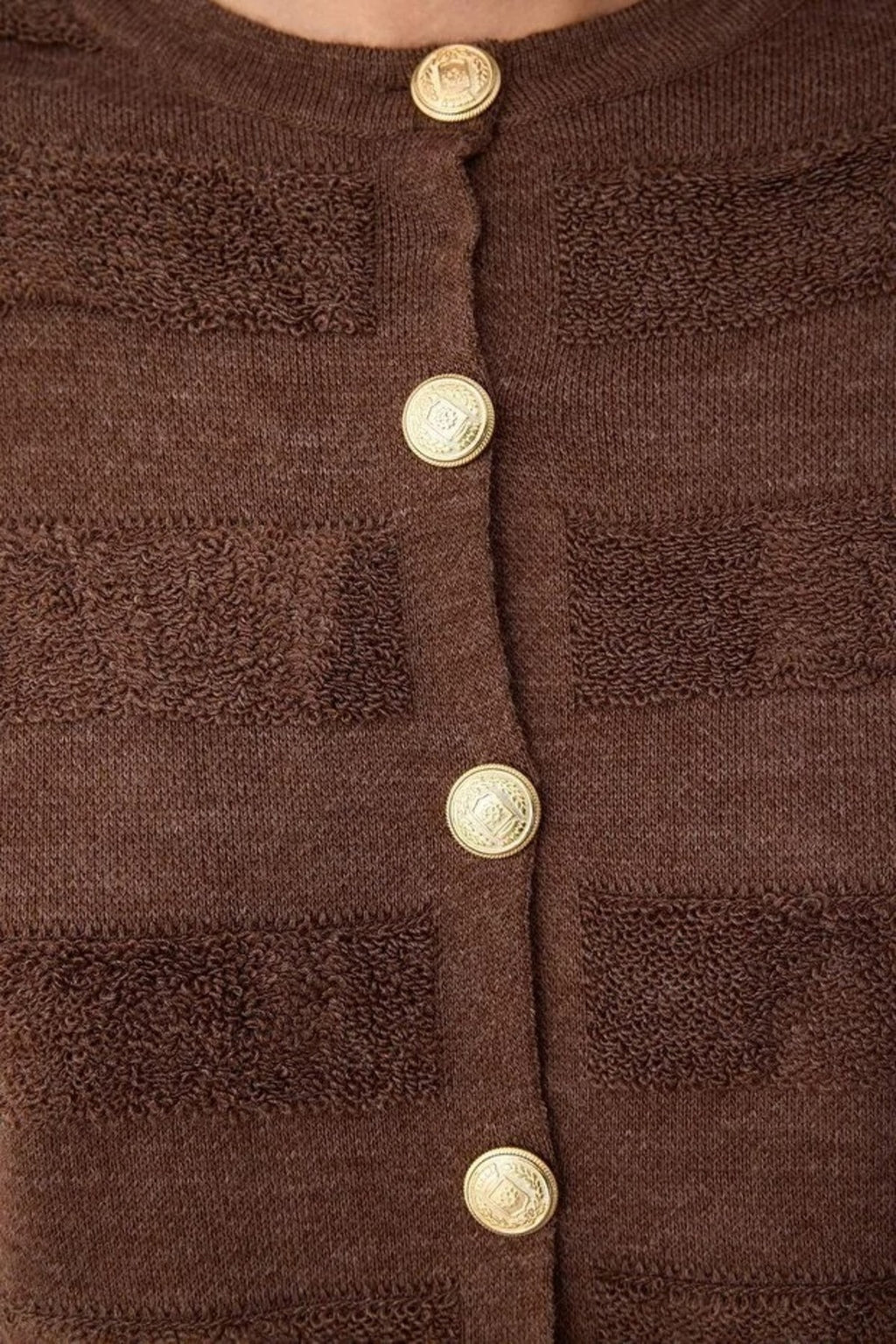 Crew Neck Knit Cardigan