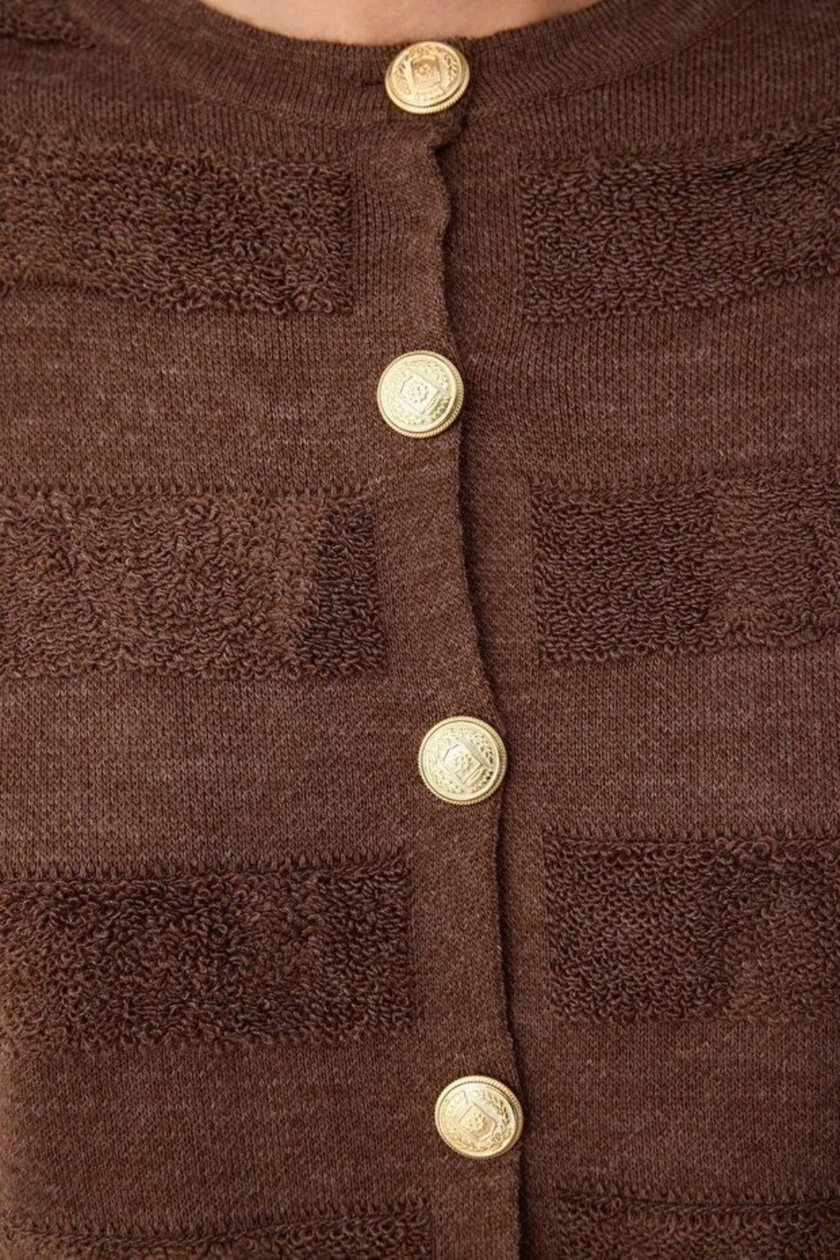 Crew Neck Knit Cardigan