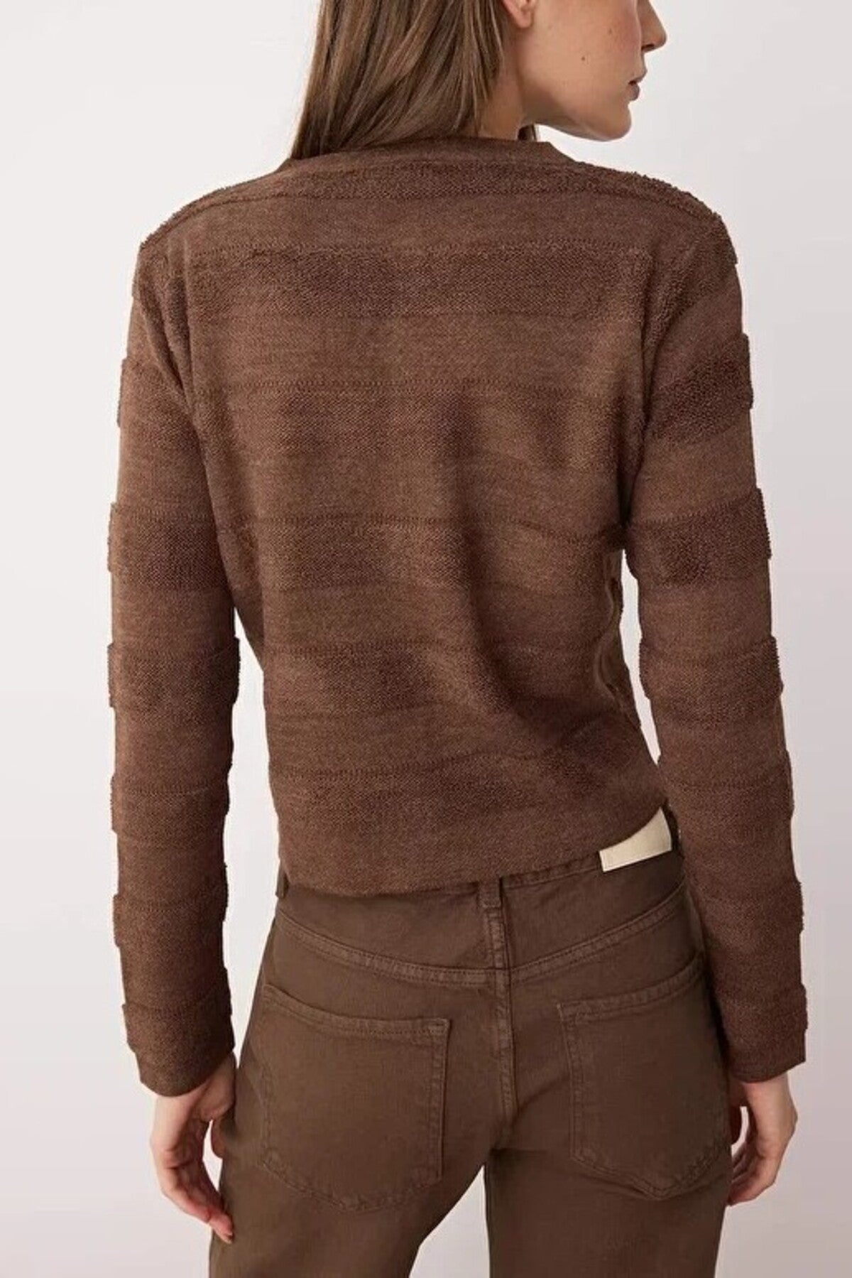 Crew Neck Knit Cardigan