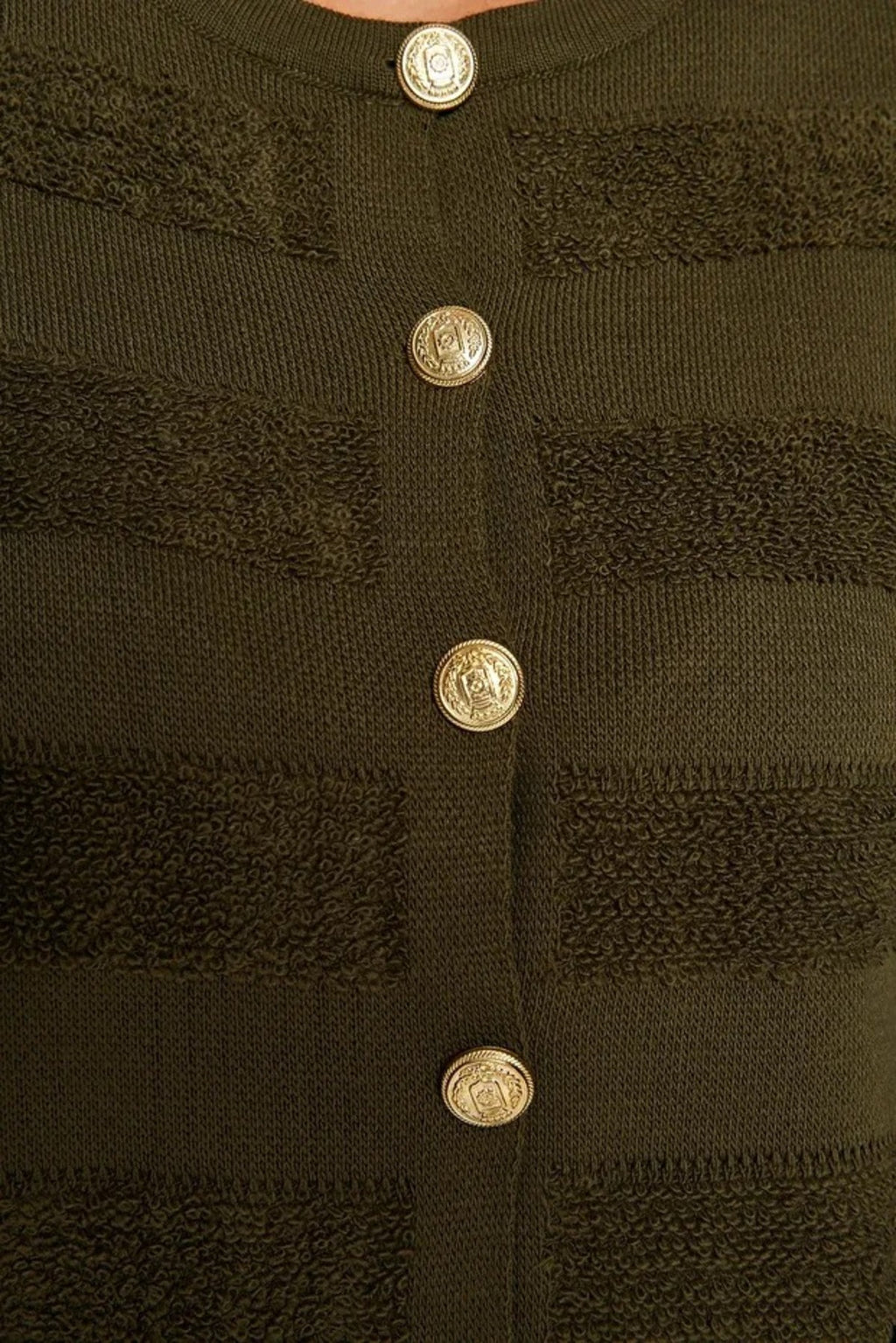 Crew Neck Knit Cardigan