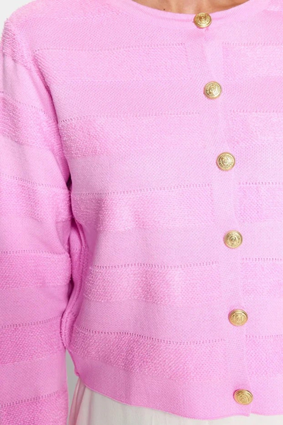 Crew Neck Knit Cardigan