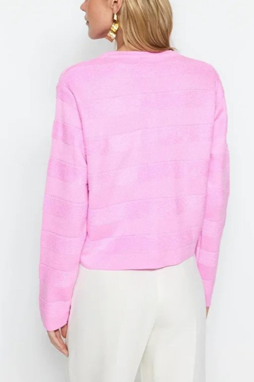 Crew Neck Knit Cardigan