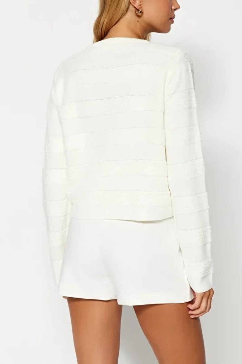 Crew Neck Knit Cardigan