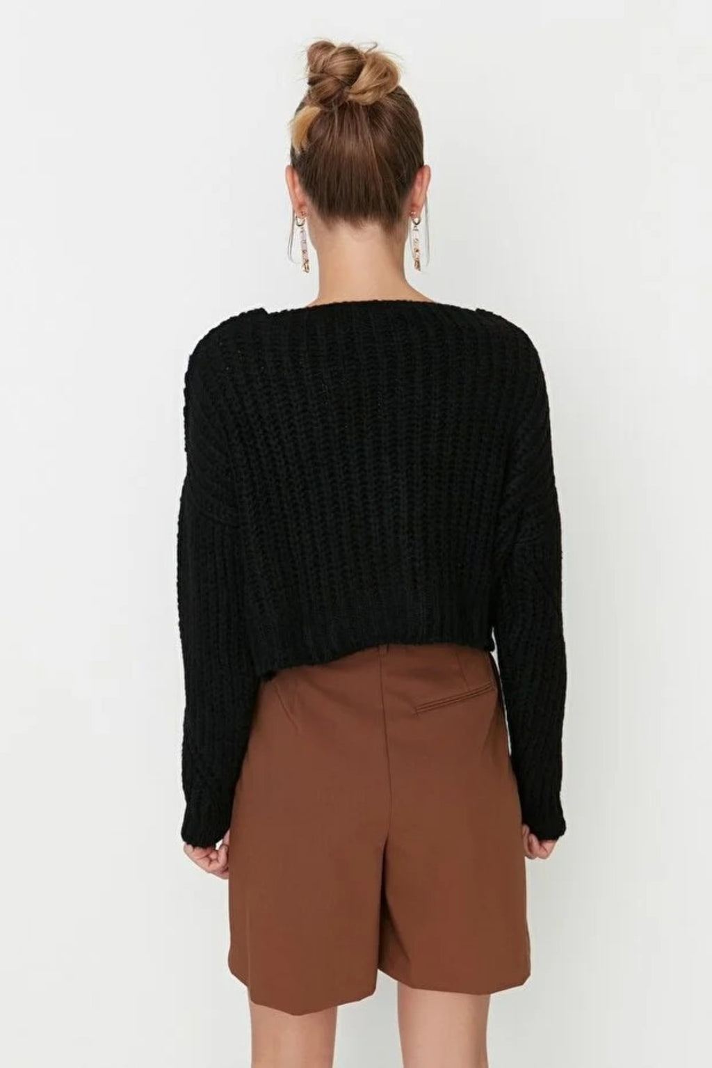 Soft Textured Crop Knit Cardigan