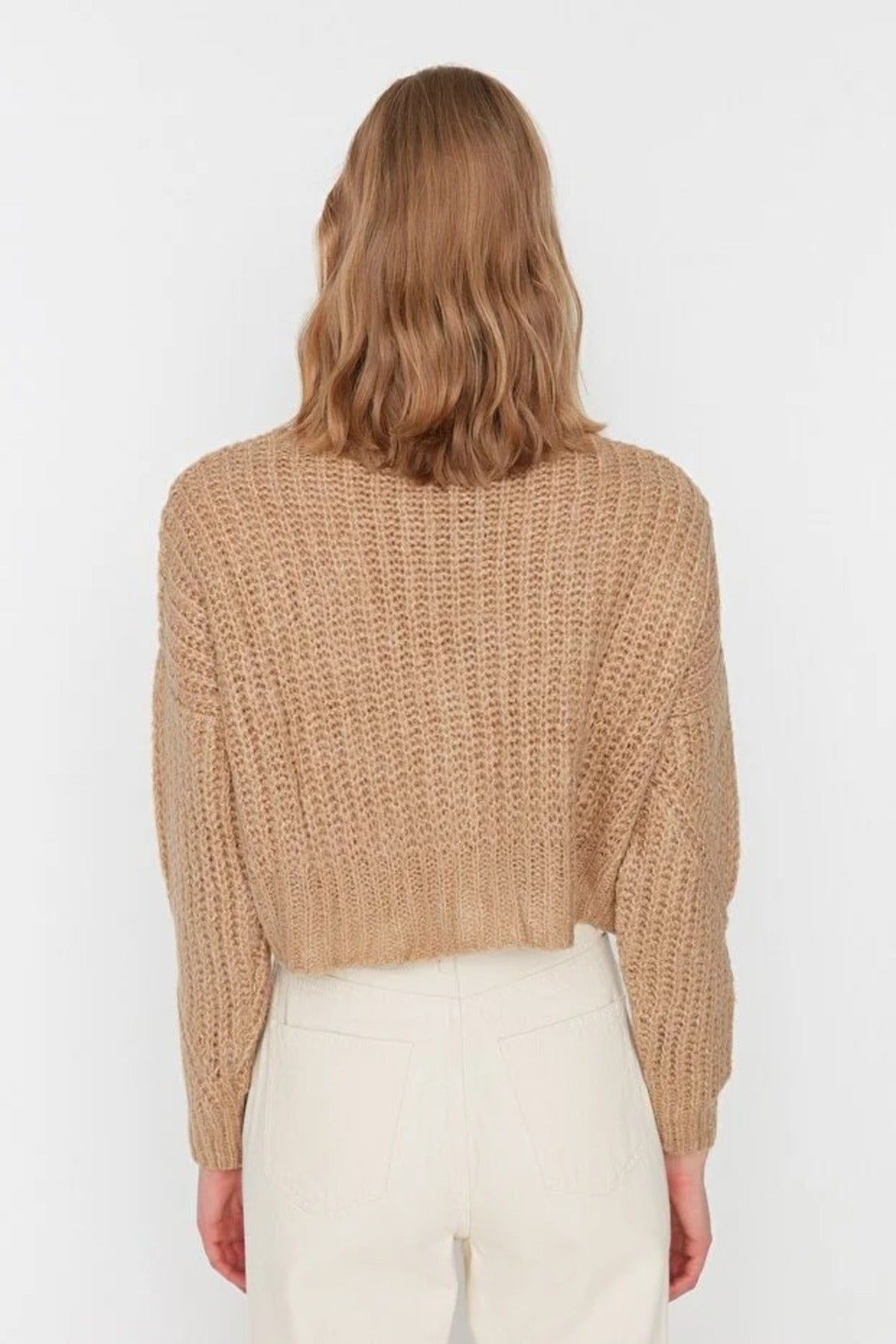 Soft Textured Crop Knit Cardigan