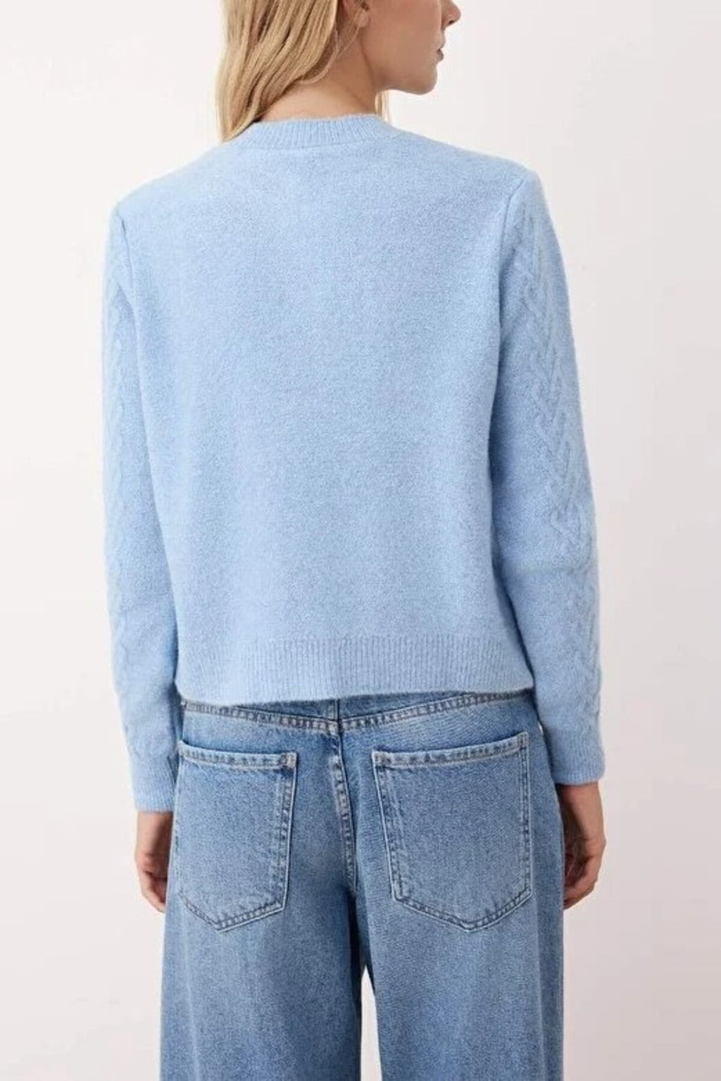 Soft Textured Knit Cardigan with Button Details