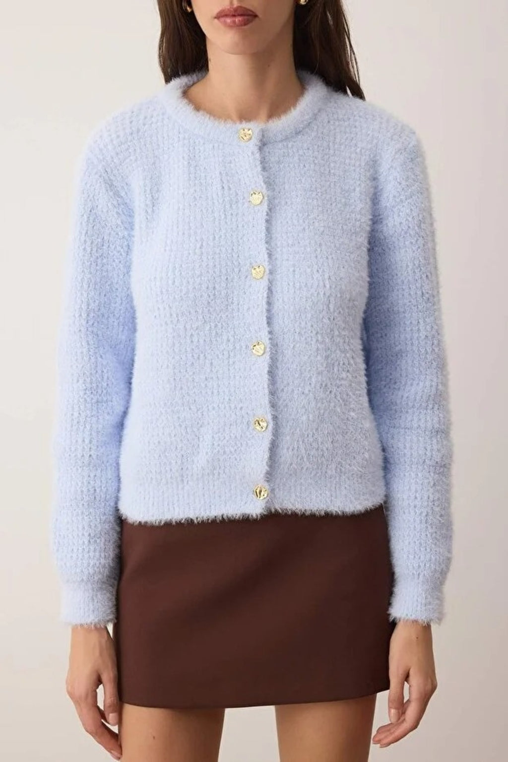 Beard Yarn Knit Cardigan