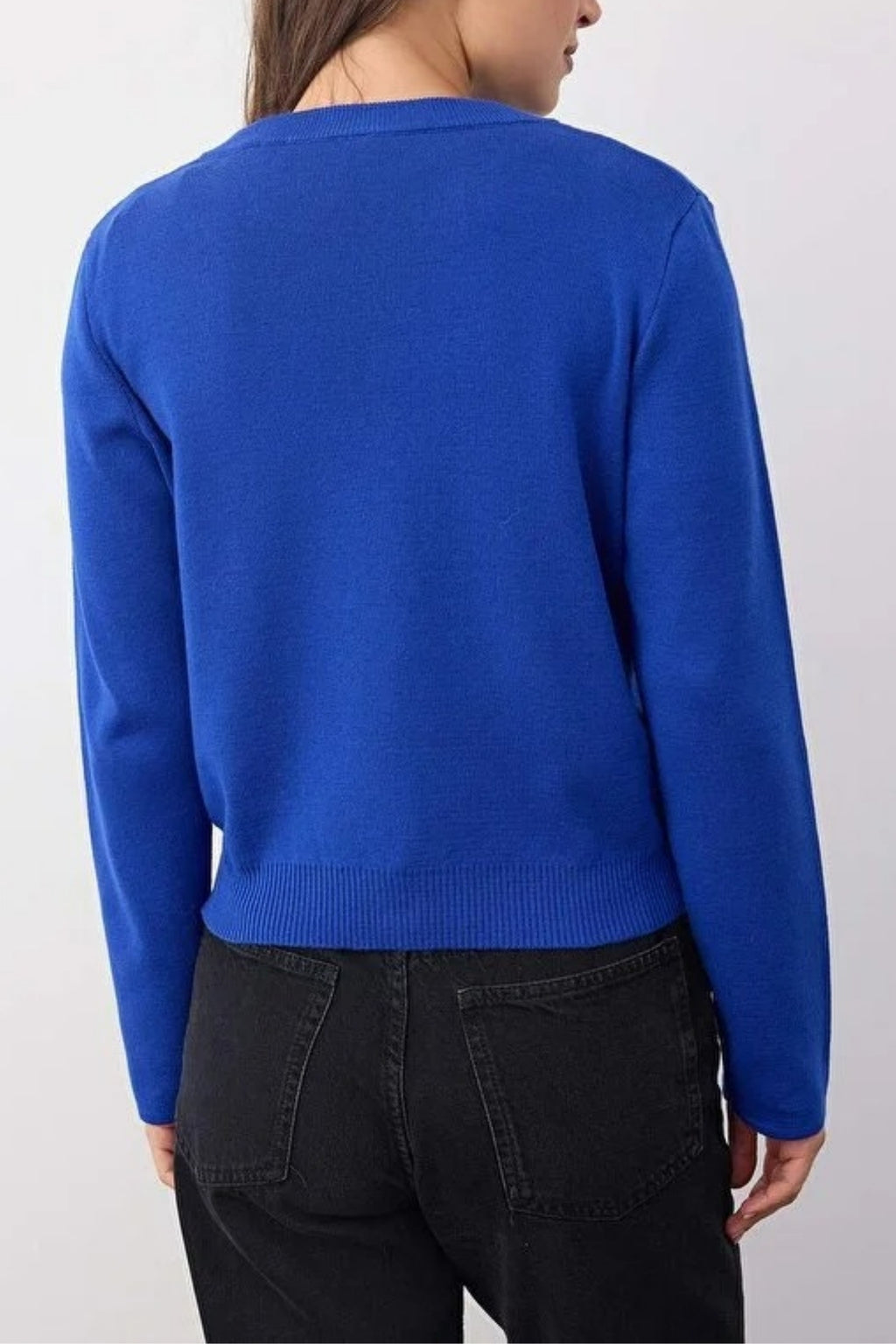 Basic Knit Cardigan with Button Details