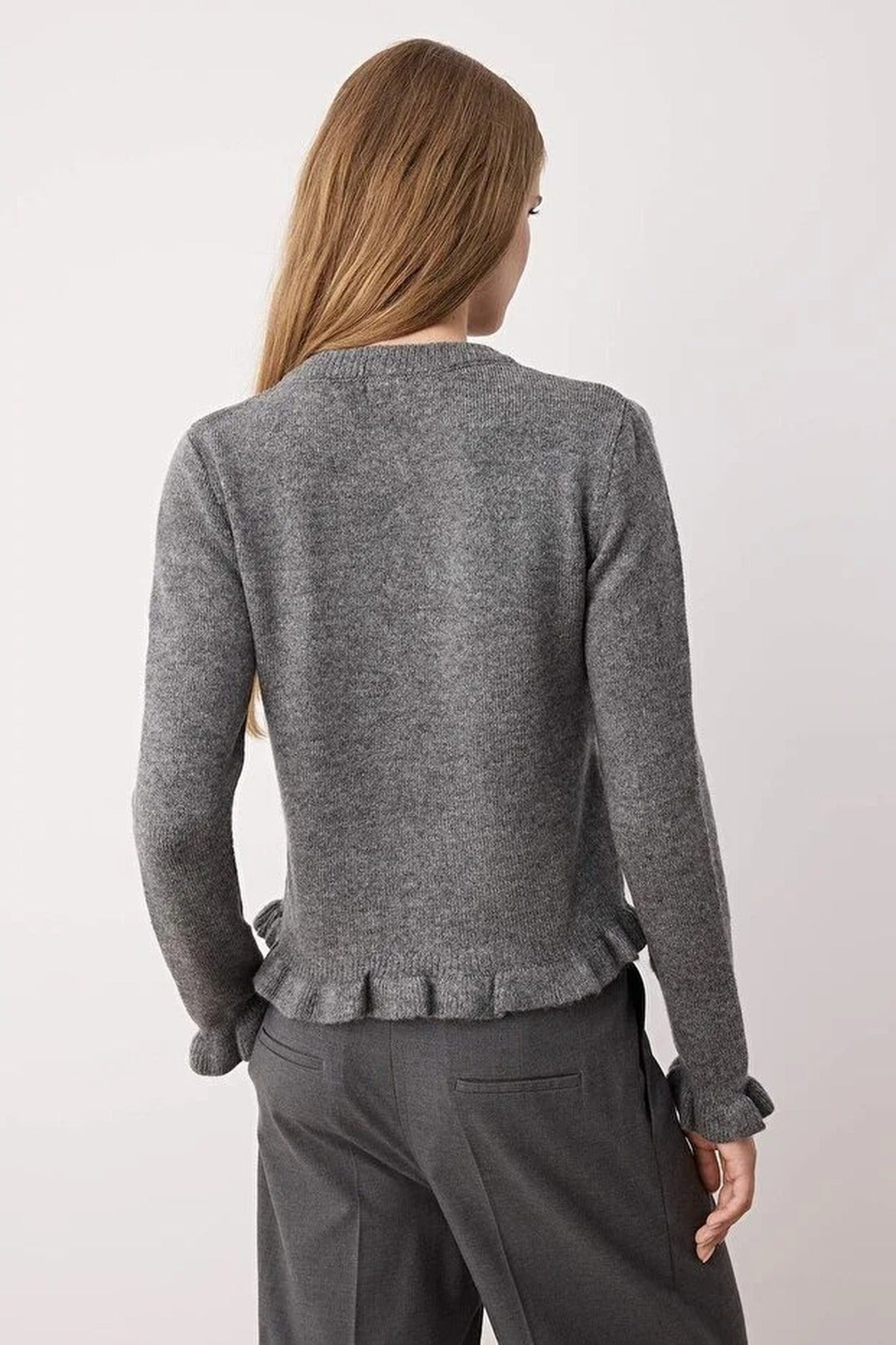 Soft Textured Knit Cardigan with Button Details