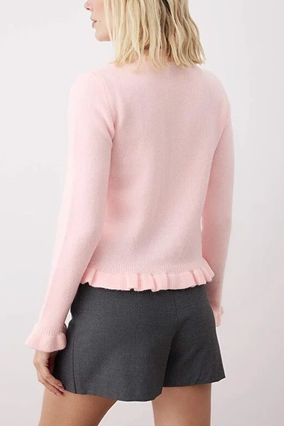 Soft Textured Knit Cardigan with Button Details