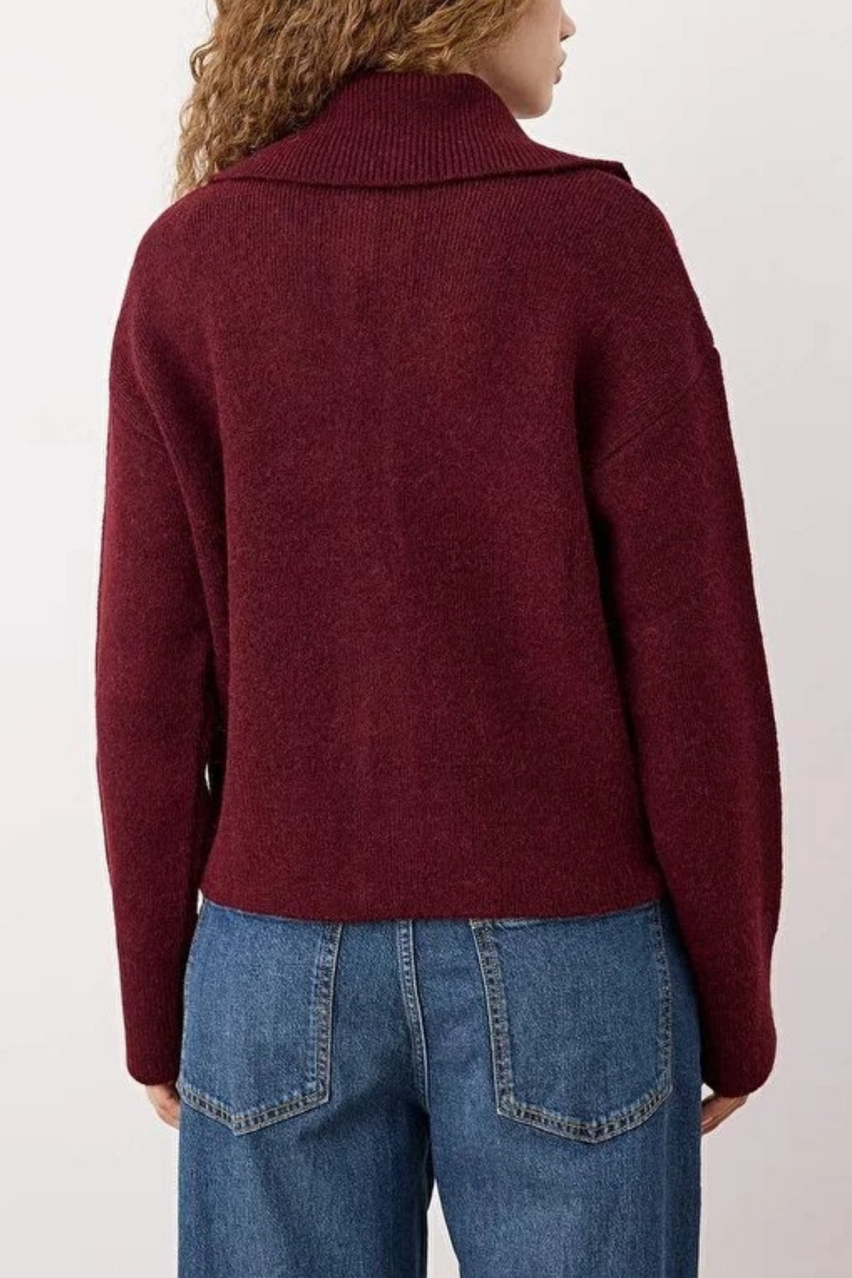 Soft Textured Oversize Knit Cardigan with Zipper