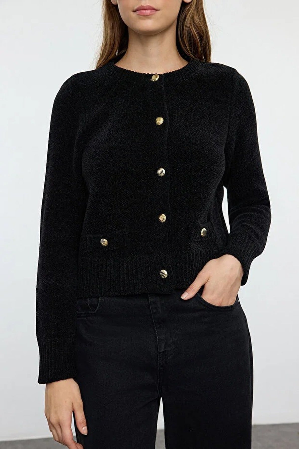 Knit Cardigan with Pocket Detail