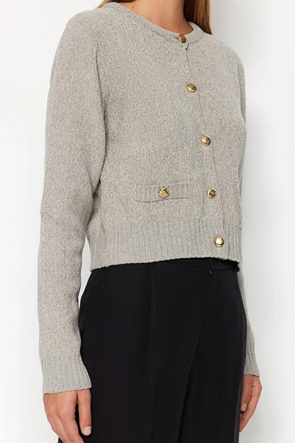 Knit Cardigan with Pocket Detail