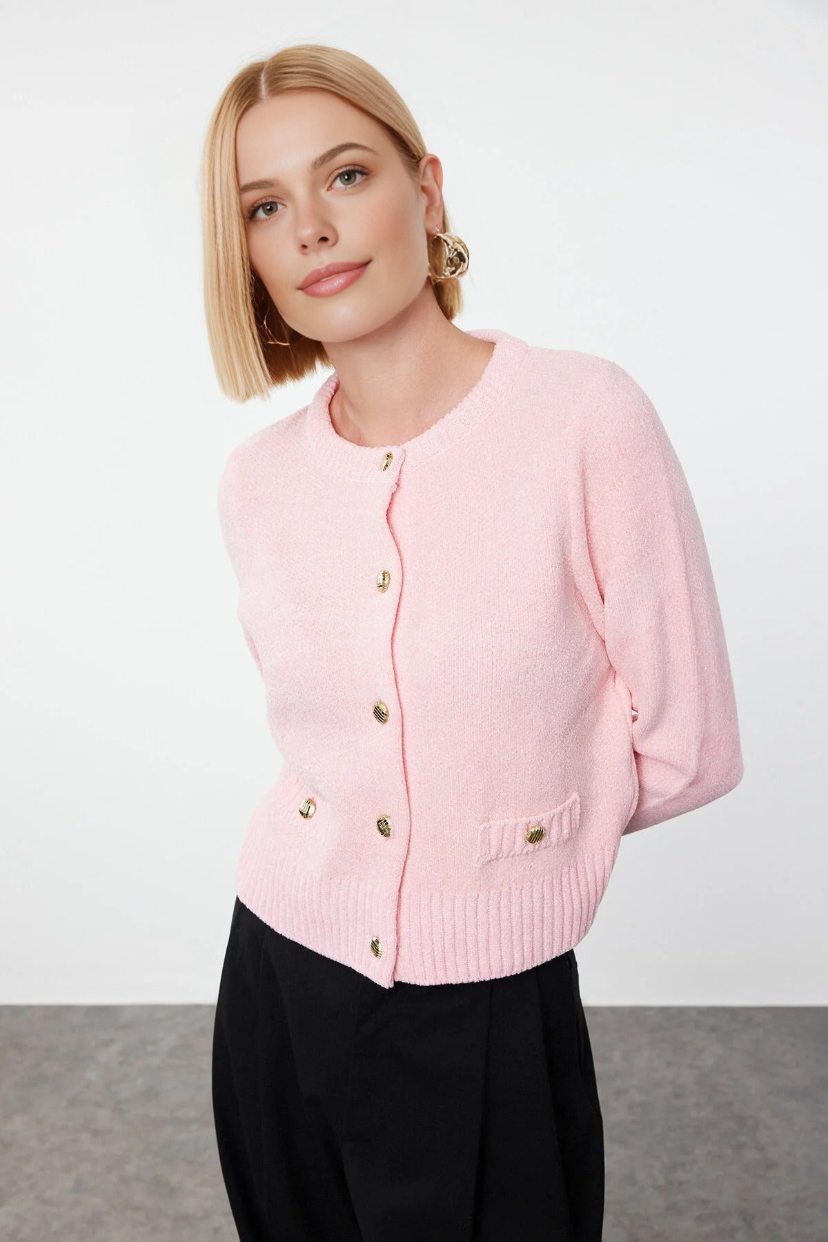 Knit Cardigan with Pocket Detail
