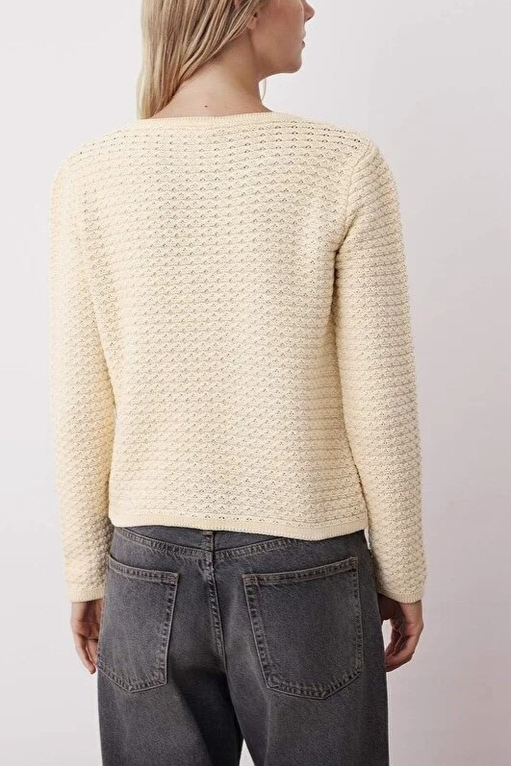 Textured Look Knit Cardigan