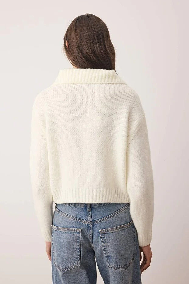 Oversize Crop Knit Cardigan