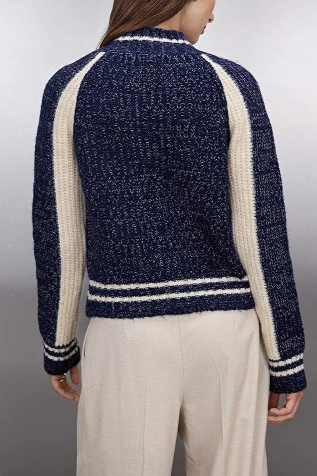 Soft Textured Knit Cardigan with Zipper Detail