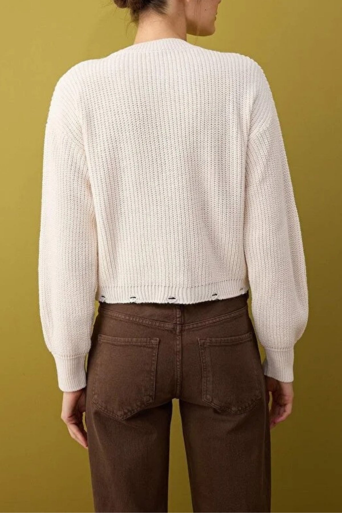 Crew Neck Knit Cardigan