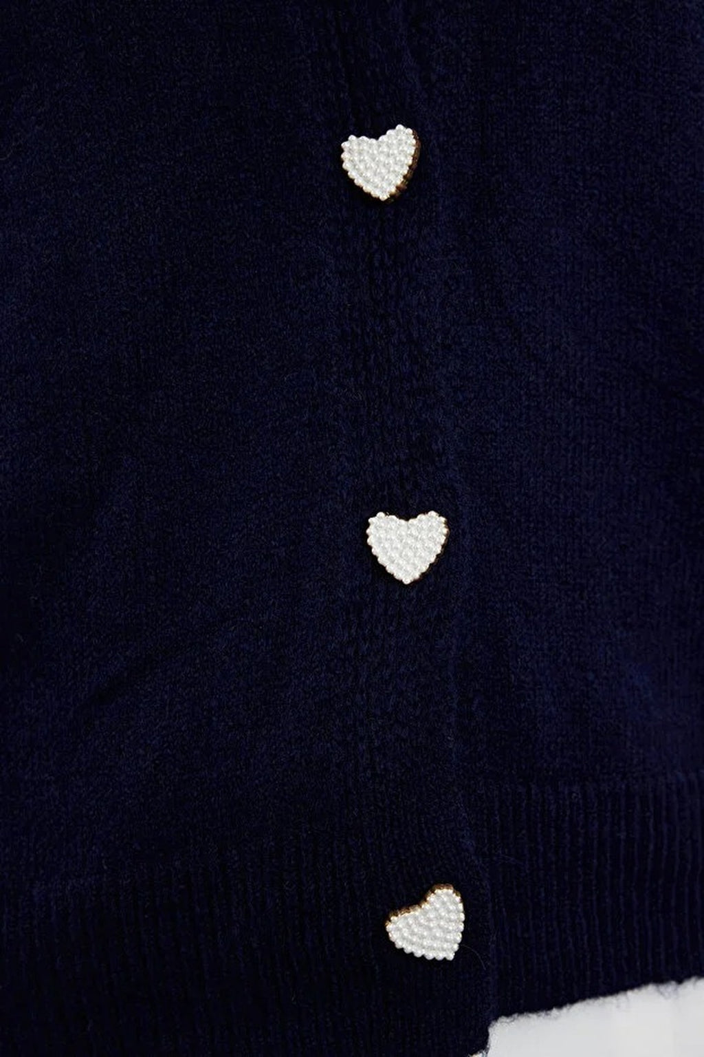 Soft-Textured Knit Cardigan with Jewelry Button Detail