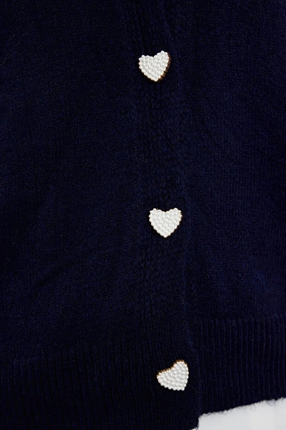 Soft-Textured Knit Cardigan with Jewelry Button Detail