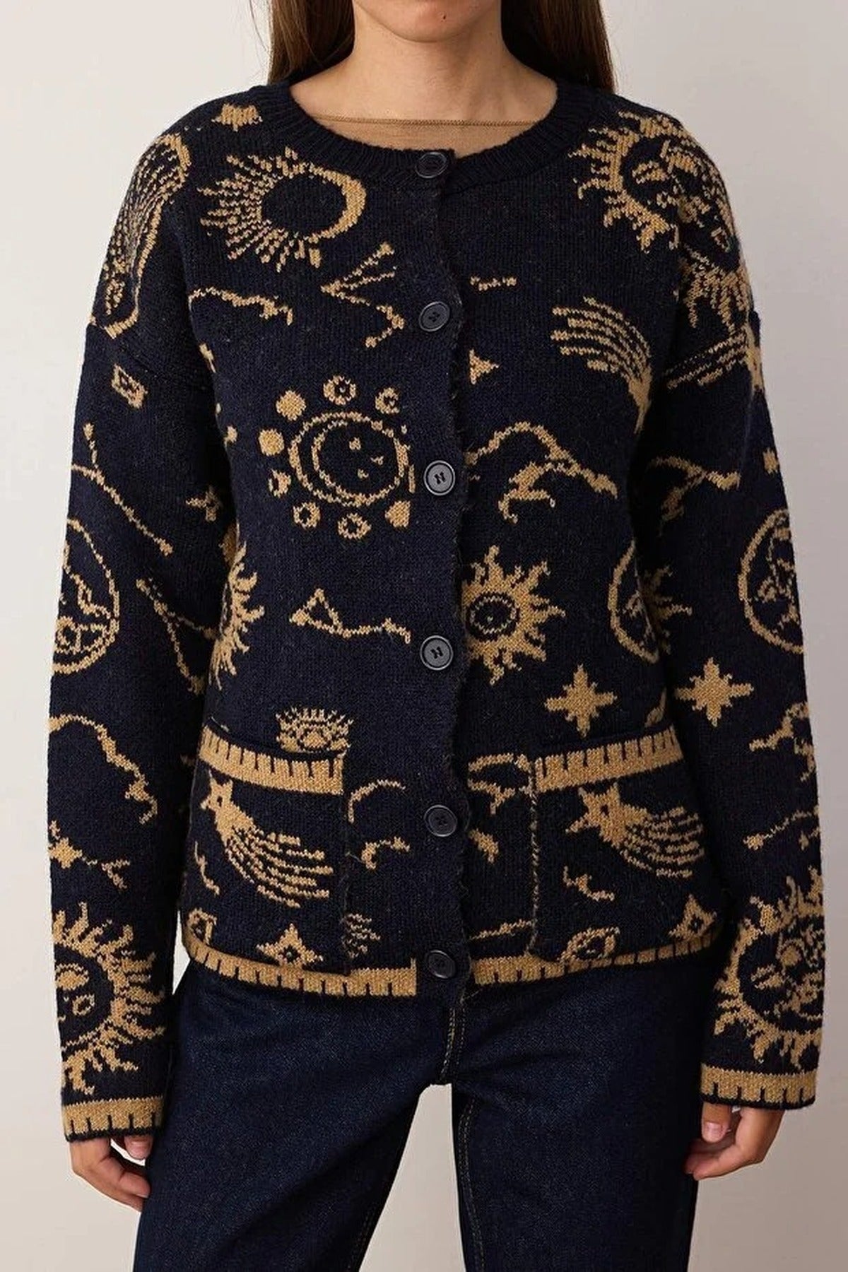 Soft Textured Oversize Knitwear Cardigan