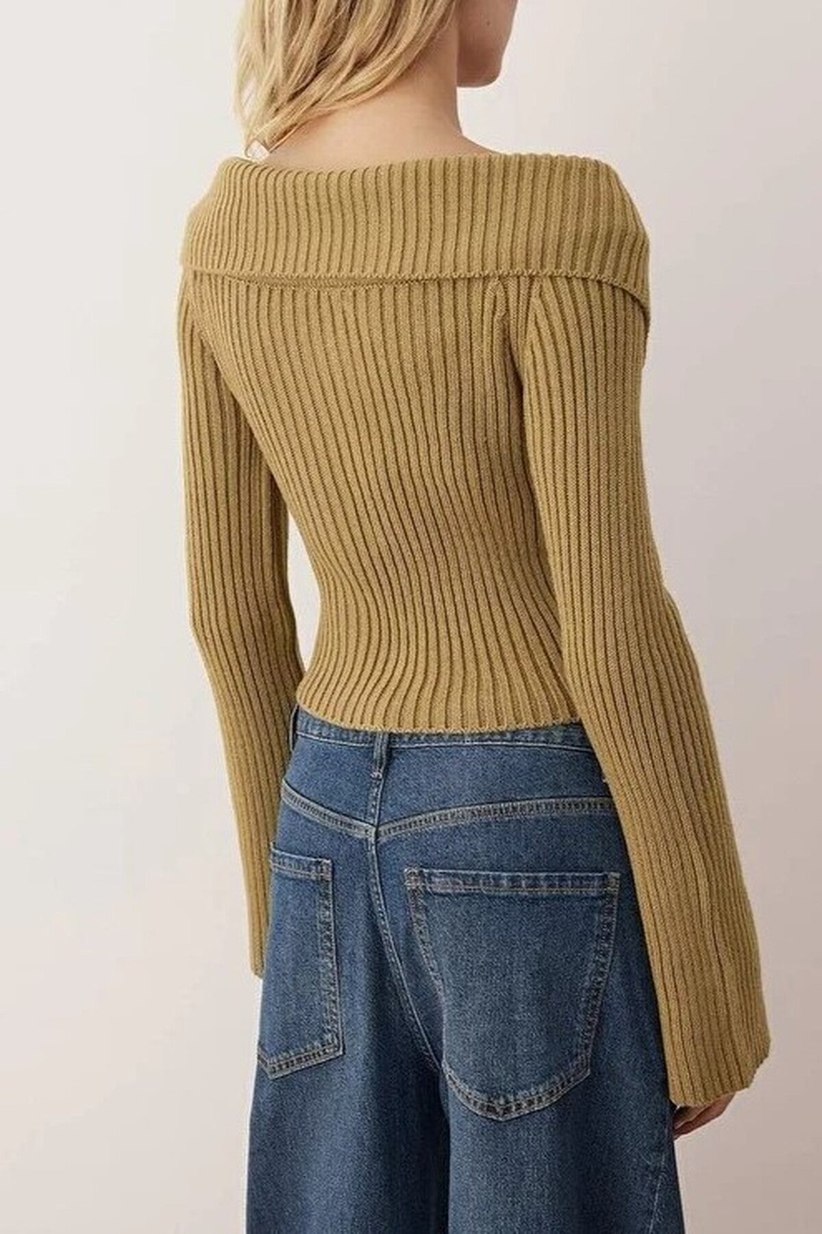 Turn-Down Collar Double Zippered Knit Cardigan