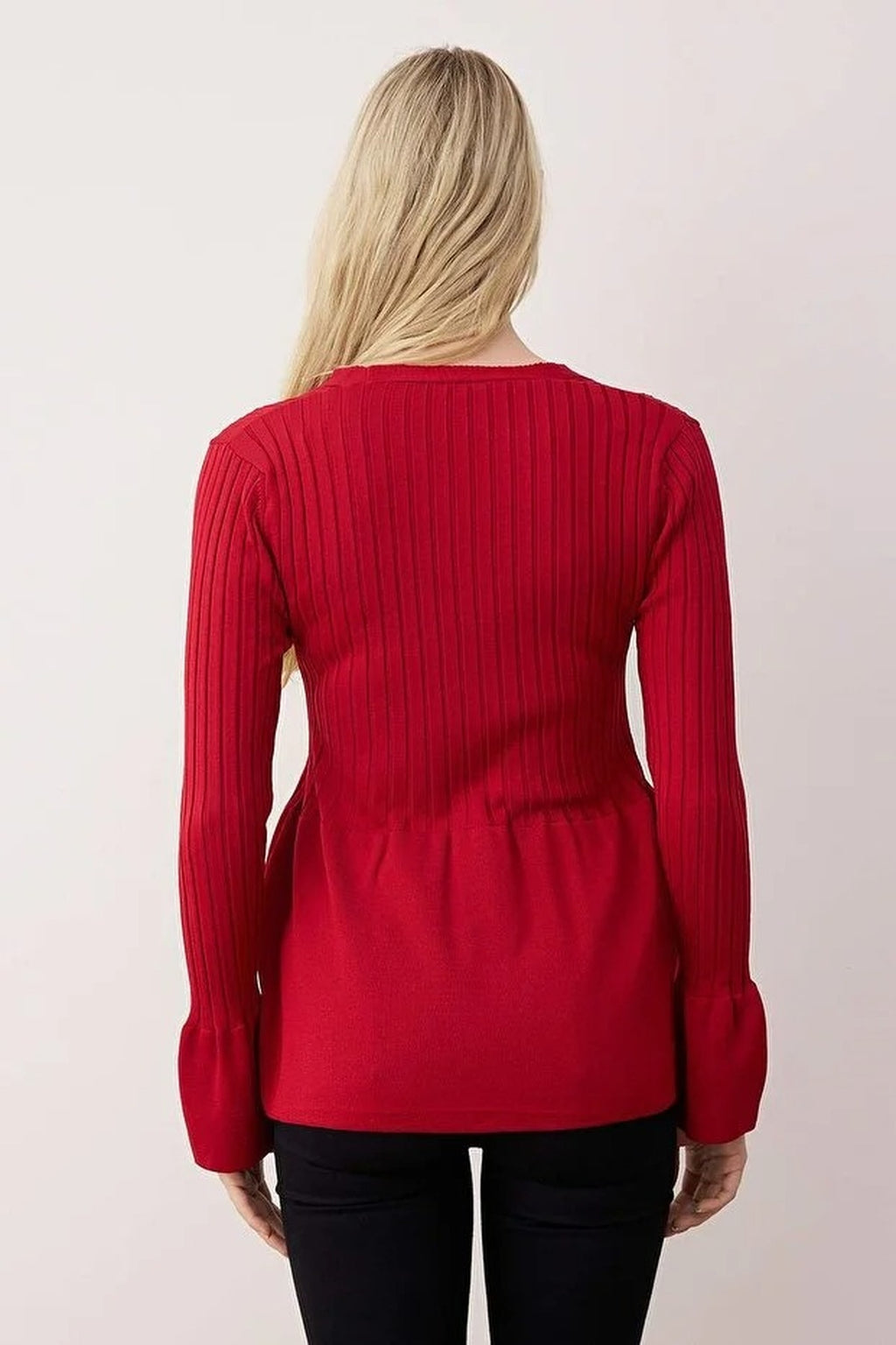 Peplum Detailed Knit Cardigan