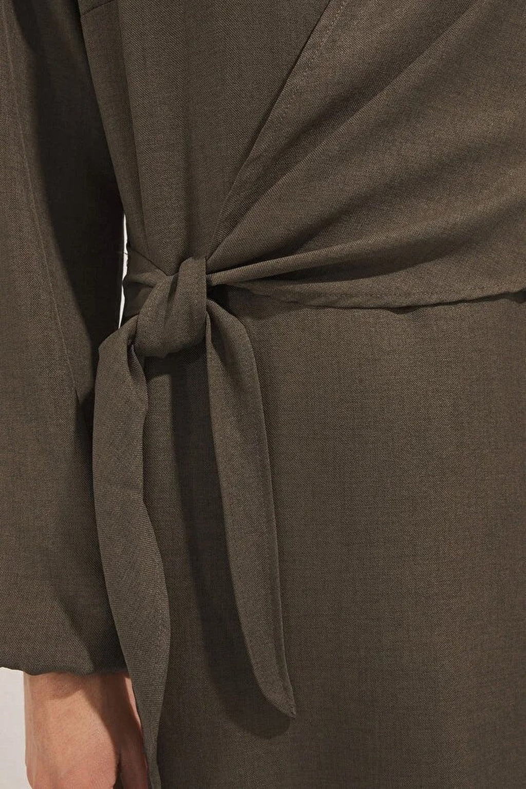Tie Waist Long Sleeve Maxi Dress