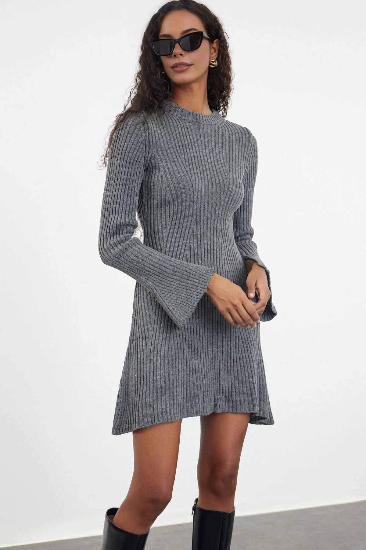 Mini Knit A-Line Dress
