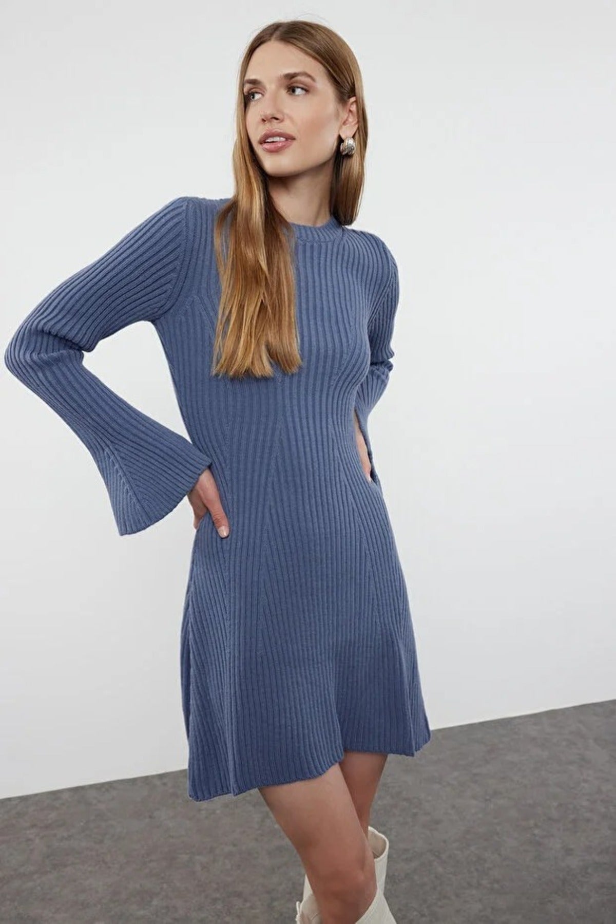 Mini Knit A-Line Dress