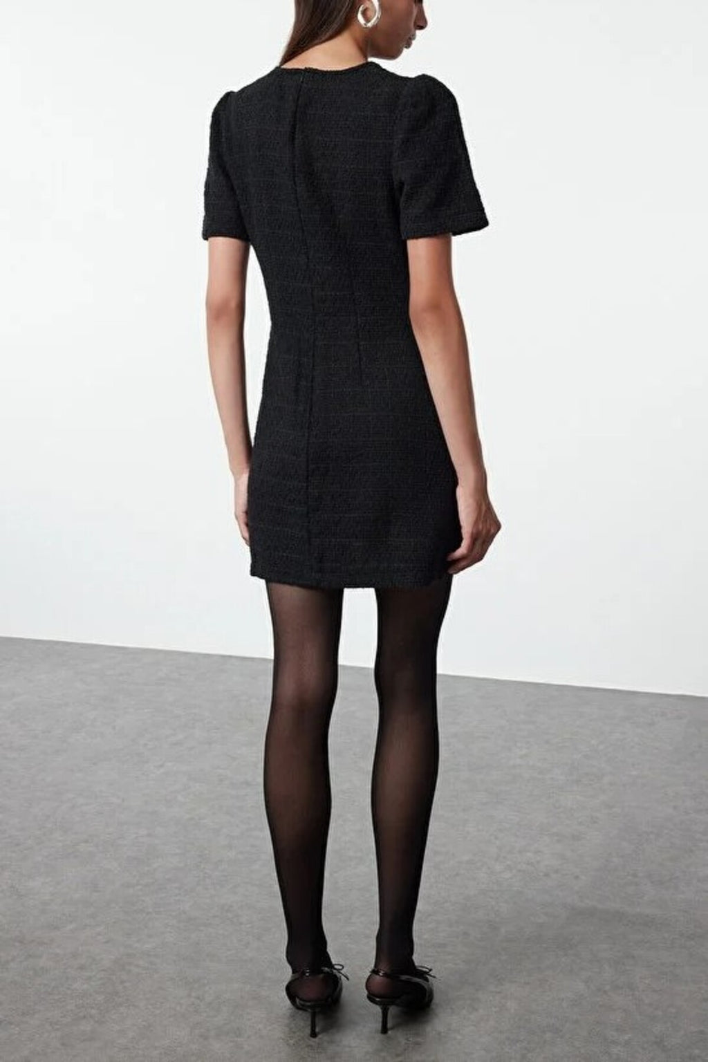 A-Line Pocket Detailed Mini Woven Dress